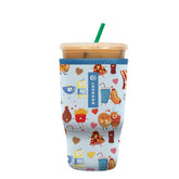 Sok It JavaSok insulated sleeve front view preserves cold drinks.