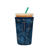 Sok It JavaSok Midnight Hour cup sleeve on a cold drink, helping keep beverages chilly.