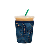 Sok It JavaSok Midnight Hour sleeve on a cup keeps drinks colder and hands dry.