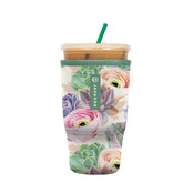 Sok It JavaSok Pastel Splendor sleeve around a cold drink, comfortable grip.