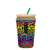 Sok It JavaSok rainbow leopard sleeve protects drinks and keeps them cold on the go.