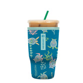 Sok It JavaSok turtle-y awesome sleeve shown from the front, designed for 30-32oz cold drinks.