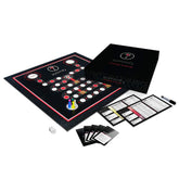 Sommify board game setup with components for a fun blind tasting night