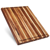 Sonder Los Angeles Highland teak edge-grain cutting board for daily prep use.