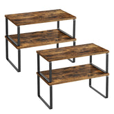 SONGMICS cabinet organizer in ink black keeps spices neatly on the counter for easy access.