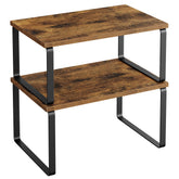 Songmics cabinet organizer shelf front view shows sturdy construction for easy kitchen storage.