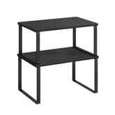 SongMics cabinet organizer shelf in ink black keeps spices organized and within reach.