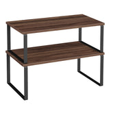 SongMics cabinet organizer on kitchen counter supports quick access to essentials.