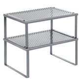 SongMics Spice Racks 2-piece cabinet organizers showcase vertical storage for cookware and mugs.