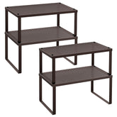 SONGMICS Spice Racks 4-pack stackable design for organized cabinets