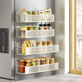 SONGMICS strong magnetic spice rack on fridge keeps spices organized and within easy reach.