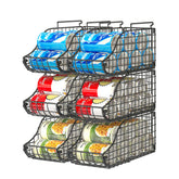 Sonyabecca stackable can organizer bin on countertop keeps cans neatly displayed and accessible.
