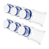 Sophico yogurt organizer in fridge holds four cups neatly.