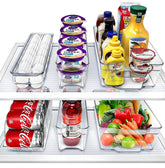 Sorbus fridge bins wide set keeps snacks organized and easy to find in the fridge.