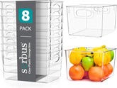 Sorbus large clear storage bin on shelf for quick visibility.