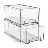 Sorbus large clear storage drawers offer clear visibility for pantry organization.