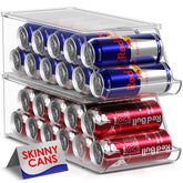 Sorbus Skinny Soda Can Organizer top view showing stacked cans for quick access.