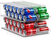 Sorbus Soda Can Organizer with clear front view for quick beverage access.