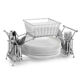 Sorbus Utensil Caddy with napkin basket keeps tables organized and tidy.