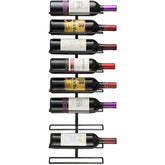 Sorbus wall mount wine rack displaying nine bottles for organized storage