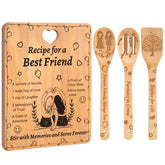 Sornivra Recipe for a Best Friend bamboo cutting board on display, perfect for gifting and daily prep.