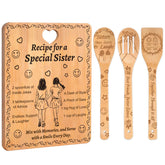 Sornivra Recipe for a Special Sister cutting board with UV print — great for thoughtful kitchen gifts.