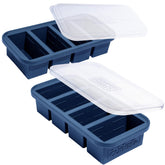 Souper Cubes 1cup-freezer-mold-blueberry-lid enables portioned meals.