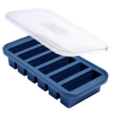 Souper Cubes half-cup freezer tray in blueberry finish for easy portioning.