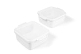 Souper Cubes stoneware 5x5 dish for reheating single portions in oven or microwave