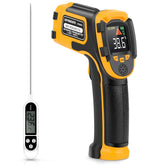 SOVARCATE infrared thermometer front view with an easy-to-read display for quick temps.