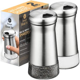 SP HOME GOODS salt and pepper shakers in silver set for elegant table seasoning
