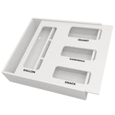 SpaceAid bag storage organizer bamboo box keeps kitchen drawers neat and accessible.