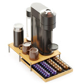 SpaceAid bamboo coffee pod holder drawer—organized Vertuo pods for quick morning access.