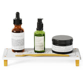 SpaceAid DryingNeat sink organizer with bamboo feet on a counter keeping it neat.