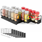 SpaceAid spice rack front view showing organized distribution for quick cooking access.