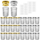 SPANLA 8oz mason jar with lids, ideal for preserves and gifts.