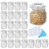 Spanla spice jars 4oz with airtight hinged lids for long-lasting freshness.