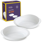 Special Supplies adaptive easy scoop plates 2-pack showing high rim for effortless scooping.