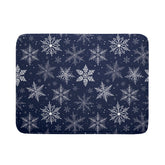Sphragiyn Winter Blue Snowflake drying mat shows absorbent layers for quick moisture pickup.