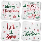 Spiareal Christmas napkins 200-pack for festive table setting and quick cleanup.