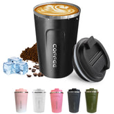 SPLMIFA travel mug with leak-proof lid for 380ml hot beverages on the go.