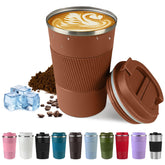 SPLMIFA travel mug with leak proof lid for on the go coffee