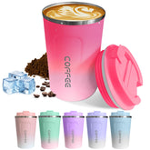 SPLMIFA travel mug red-white finish with leakproof lid for on-the-go use