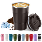 SPLMIFA vacuum-insulated travel mug 12oz keeps beverages hot or cold on the go