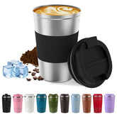 SPLMIFA vacuum-insulated travel mug keeps beverages hot or cold for hours