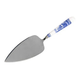 Spode Blue Italian cake server pattern detail highlighting intricate countryside design