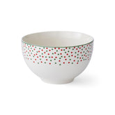 Spode Christmas Tree Polka Dot Rice Bowl 6-Inch, ideal for rice or dessert.