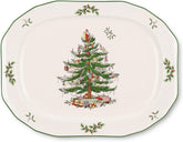 Spode Christmas Tree sculpted octagonal platter 14-inch for festive serving