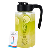 Spreccio borosilicate pitcher with lid and pour spout for precise, spill-free serving.