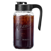 Spreccio Mason Jar Pitcher with lid showing airtight seal for mess-free storage